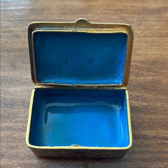 Dragonfly Decorative Box in Blue and Gold - Picture 2 of 5